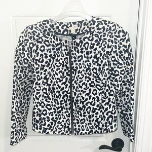 J Crew Zip Up Navy Blue Blazer XS